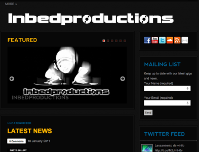 Website creation – Inbedproductions
